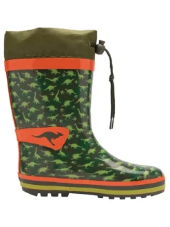 Gummistiefel in Khaki/ Orange><noscript><img width=