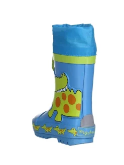 Playshoes Gummistiefel^Gummistiefel Krokodil in Blau/Grün