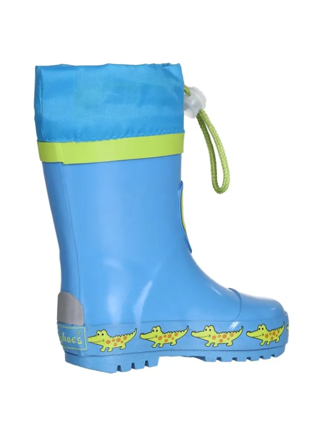 Playshoes Gummistiefel^Gummistiefel Krokodil in Blau/Grün