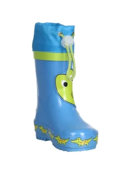 Playshoes Gummistiefel^Gummistiefel Krokodil in Blau/Grün