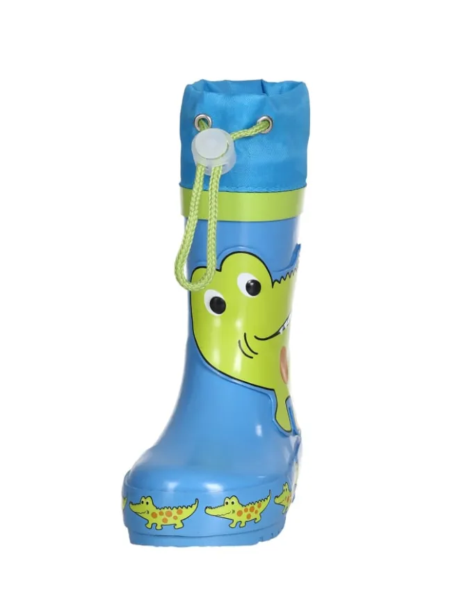 Playshoes Gummistiefel^Gummistiefel Krokodil in Blau/Grün