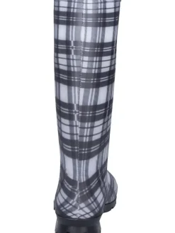 Gummistiefel "Mareike" in schwarz/weiss kariert>Spirale Best
