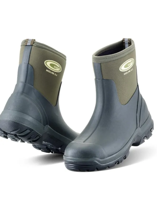 Grubs Gummistiefel^Gummistiefel "Midline Unisex Mid Height Wellies" in Grün