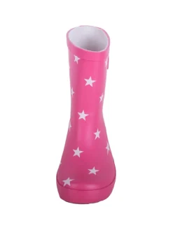Gummistiefel "Naturkautschuck" in Pink mit Sternen>BMS