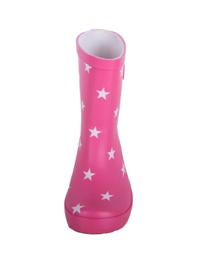 Gummistiefel "Naturkautschuck" in Pink mit Sternen>BMS