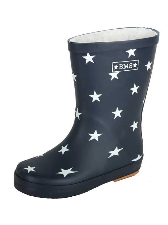 BMS Gummistiefel^Gummistiefel "Naturkautschuck" in Marine mit Sternen