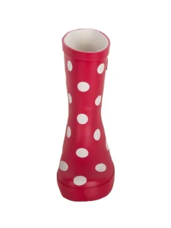 Gummistiefel "Naturkautschuck" in Rot mit Punkten>BMS Outlet