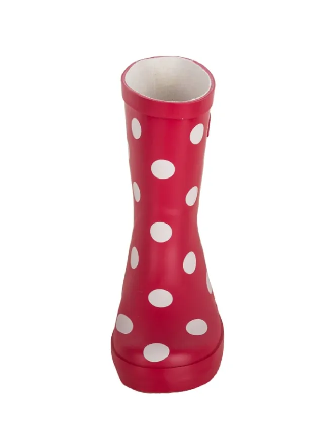 Gummistiefel "Naturkautschuck" in Rot mit Punkten>BMS Outlet