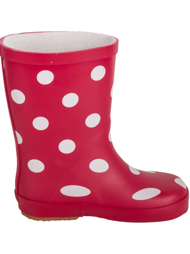 Gummistiefel "Naturkautschuck" in Rot mit Punkten>BMS Outlet