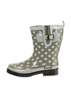 MADSea Gummistiefel^Gummistiefel Ocean Halbschaft in oliv mit weißen Punkten