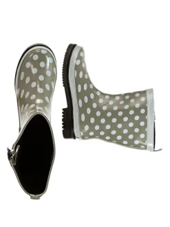 MADSea Gummistiefel^Gummistiefel Ocean Halbschaft in oliv mit weißen Punkten