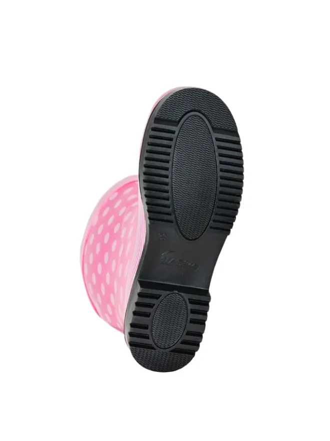 MADSea Gummistiefel^Gummistiefel Ocean Halbschaft in pink mit weißen Punkten