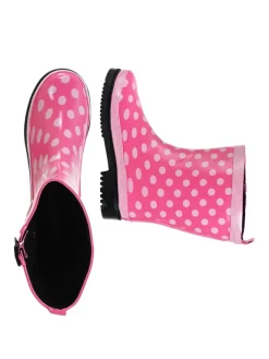 MADSea Gummistiefel^Gummistiefel Ocean Halbschaft in pink mit weißen Punkten