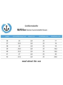 MADSea Gummistiefel^Gummistiefel Ocean Halbschaft in Dunkelblau mit weißen Punkten