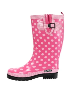 Gummistiefel Ocean High Langschaft in Pink mit weißen Punkten>MADSea New