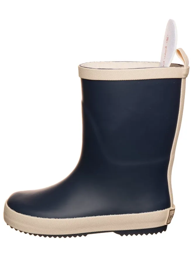 Gummistiefel "Solid" in Dunkelblau/ Beige>POM POM Online