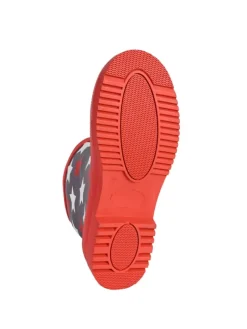 Regenliebe Gummistiefel^Gummistiefel Stars Halbschaft in grau