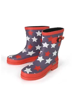 Regenliebe Gummistiefel^Gummistiefel Stars Halbschaft in grau