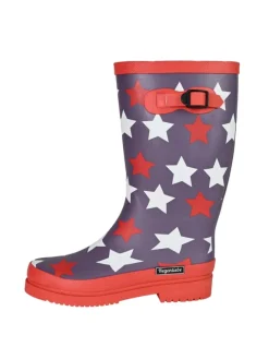 Regenliebe Gummistiefel^Gummistiefel Stars Hoch-Langschaft in grau