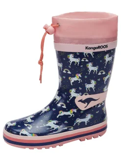 Kangaroos Gummistiefel^Gummistiefel "Summerrain" in Dunkelblau/ Rosa