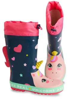 Gummistiefel "Unicorn" in Dunkelblau>Denokids Online