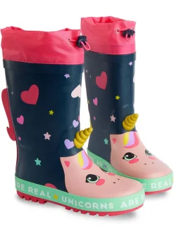 Gummistiefel "Unicorn" in Dunkelblau>Denokids Online
