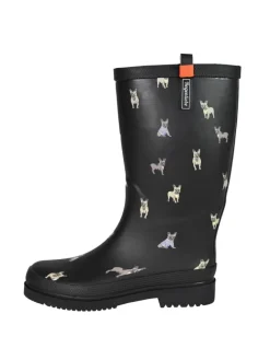 Gummistiefel Waldi Mops Langschaft in schwarz>Regenliebe Outlet