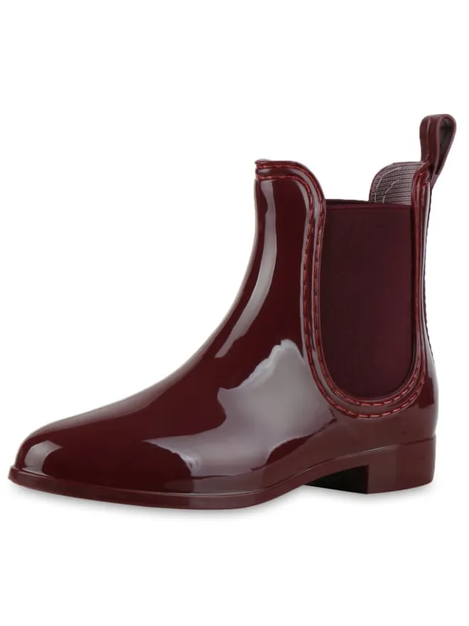 Gummistiefeletten Allison in Dunkelrot>VAN HILL Outlet