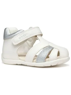 Geox Sandalen|Sandalen·Halbsandalen^Halbsandalen "Elthan" in Creme/ Silber