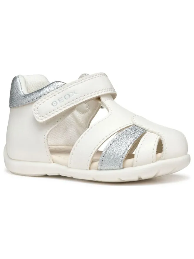 Geox Sandalen|Sandalen·Halbsandalen^Halbsandalen "Elthan" in Creme/ Silber
