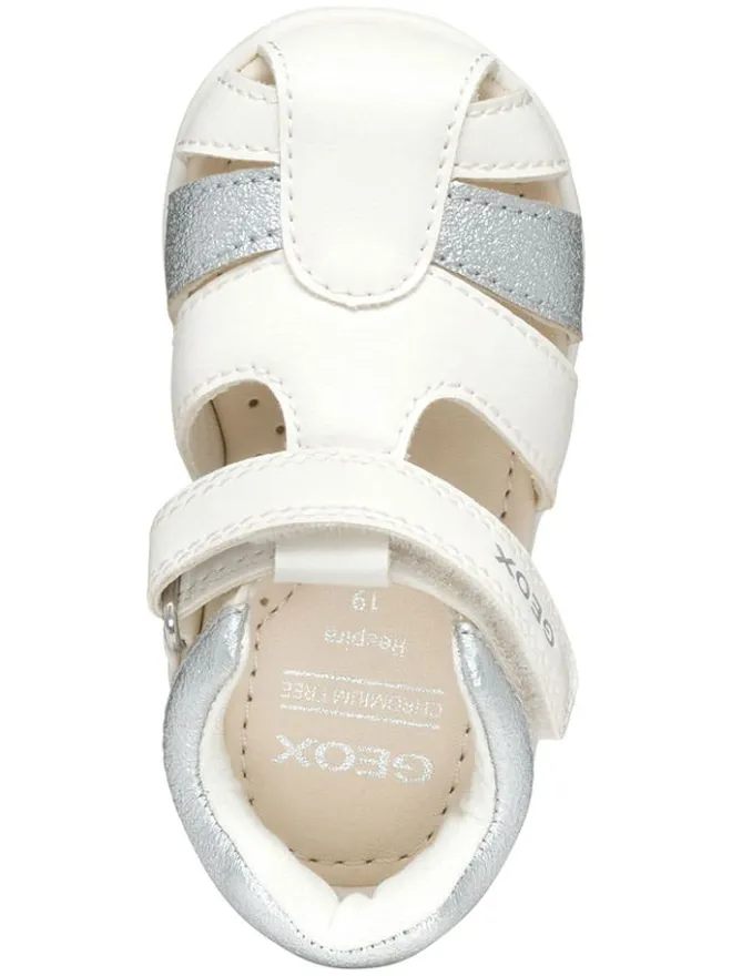 Geox Sandalen|Sandalen·Halbsandalen^Halbsandalen "Elthan" in Creme/ Silber