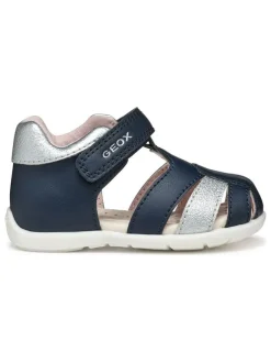 Halbsandalen "Elthan" in Dunkelblau/ Silber>Geox New