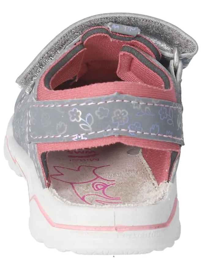 PEPINO Lauflernschuhe^Halbsandalen "Gery" in Grau/ Pink