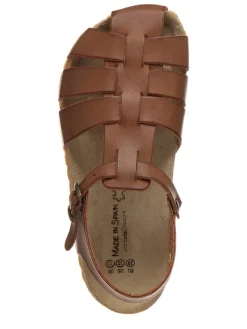Halbsandalen in Hellbraun><noscript><img width=