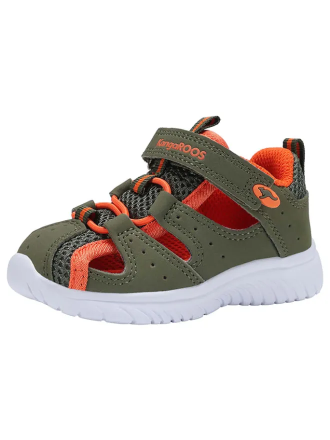 Kangaroos Sandalen|Sandalen·Halbsandalen^Halbsandalen in Khaki/Orange