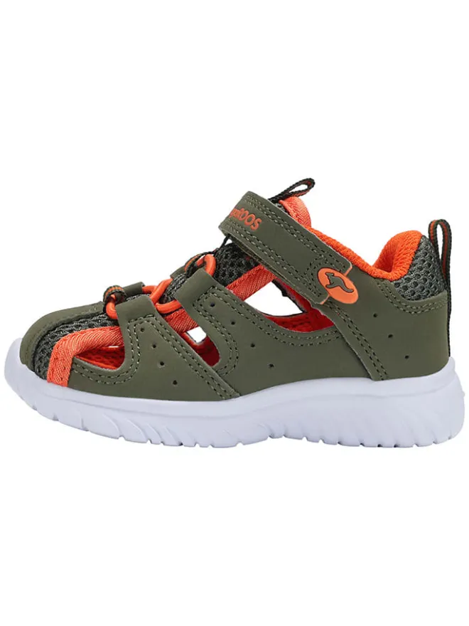 Kangaroos Sandalen|Sandalen·Halbsandalen^Halbsandalen in Khaki/Orange