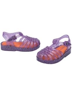 Halbsandalen in Lila><noscript><img width=