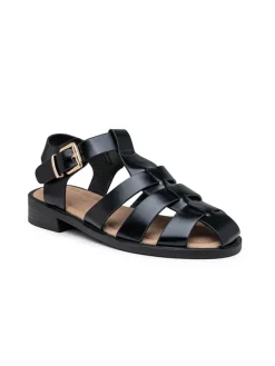 Halbsandalen in Schwarz>Foreverfolie Clearance
