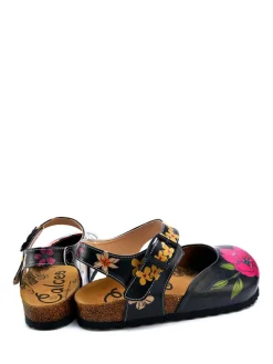 Calceo Sandalen^Halbsandalen in Schwarz/ Bunt