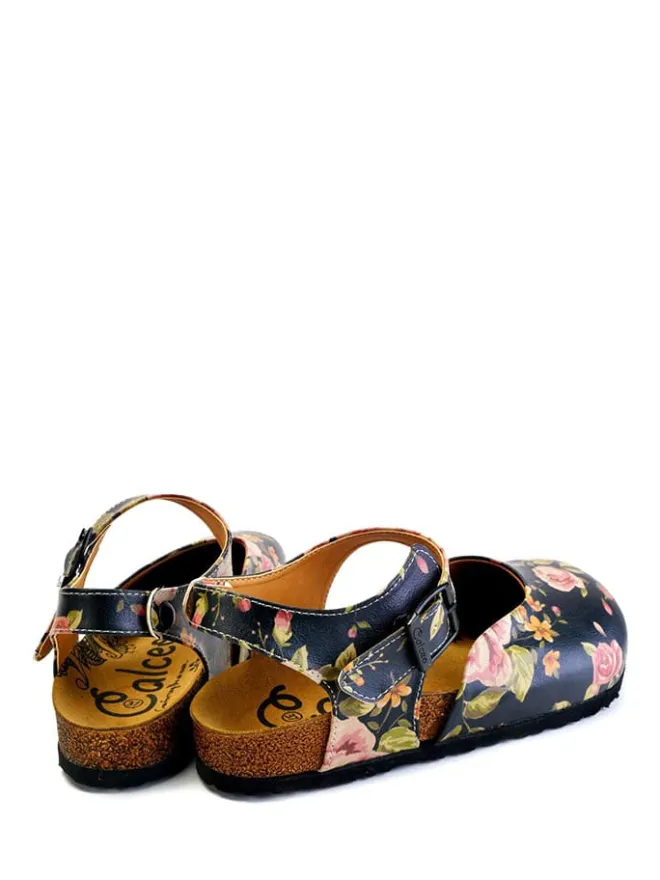 Calceo Sandalen^Halbsandalen in Schwarz/ Bunt
