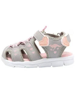 Halbsandalen "K-Mini" in Grau/ Rosa>Kangaroos Hot