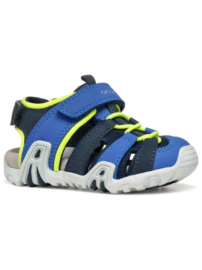 Geox Sandalen·Halbsandalen^Halbsandalen "Kraze" in Blau/ Gelb