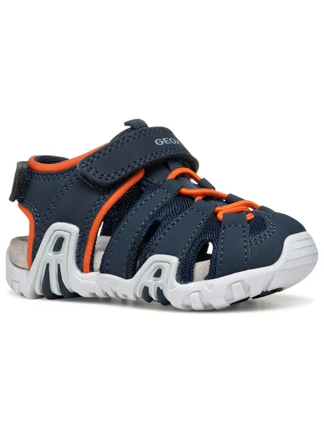 Halbsandalen "Kraze" in Dunkelblau/ Orange>Geox New