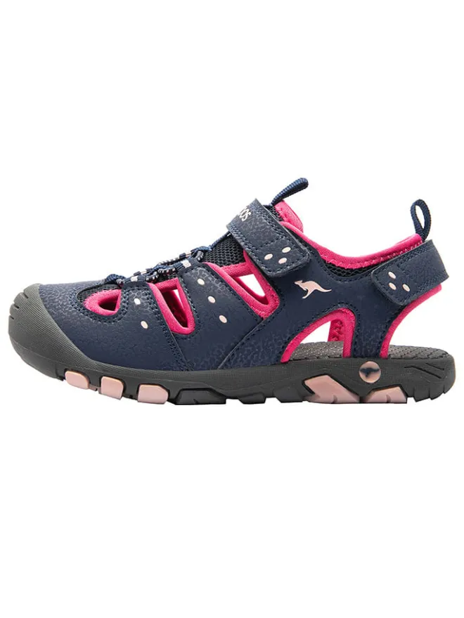 Kangaroos Sandalen·Halbsandalen^Halbsandalen "K-Trek" in Dunkelblau/ Pink