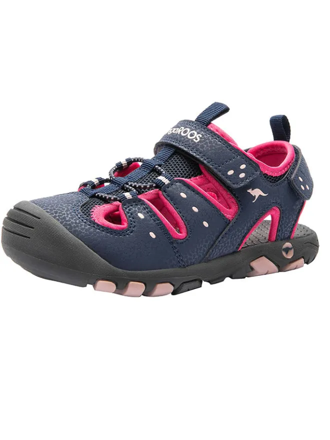 Kangaroos Sandalen·Halbsandalen^Halbsandalen "K-Trek" in Dunkelblau/ Pink
