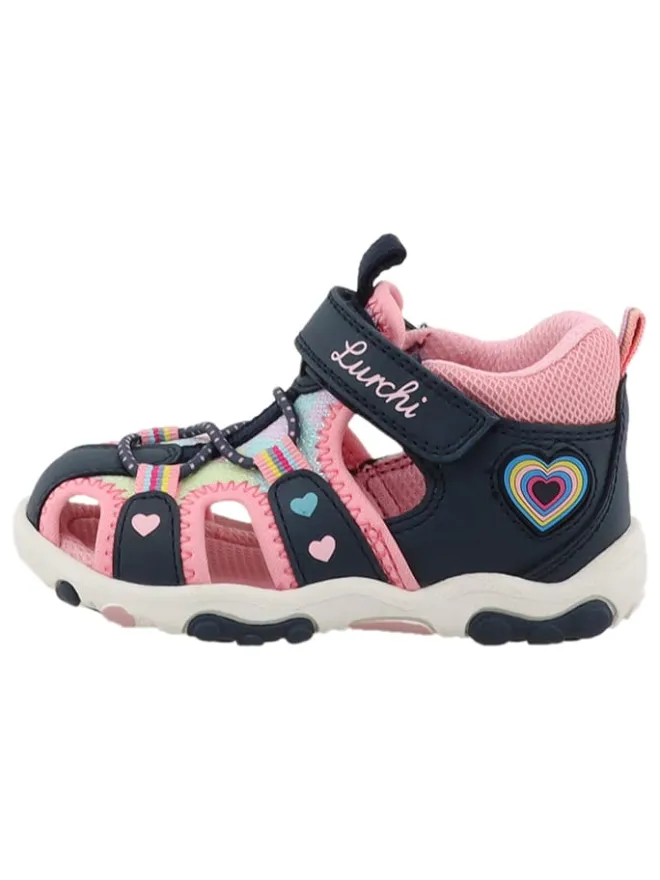 Halbsandalen "Nala" in Dunkelblau/ Rosa>Lurchi Outlet