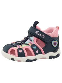 Halbsandalen "Nala" in Dunkelblau/ Rosa>Lurchi Outlet