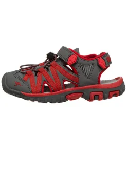 KangaROOS Originals Sandalen·Halbsandalen^Halbsandalen "Osato" in Grau/ Rot