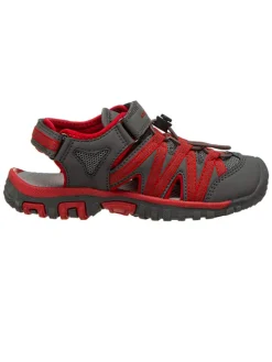 KangaROOS Originals Sandalen·Halbsandalen^Halbsandalen "Osato" in Grau/ Rot
