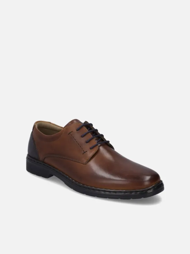 Josef Seibel Schnürschuhe^Halbschuh Alastair in cognac-kombi